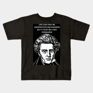 SOREN KIERKEGAARD quote .5 - ink portrait Kids T-Shirt